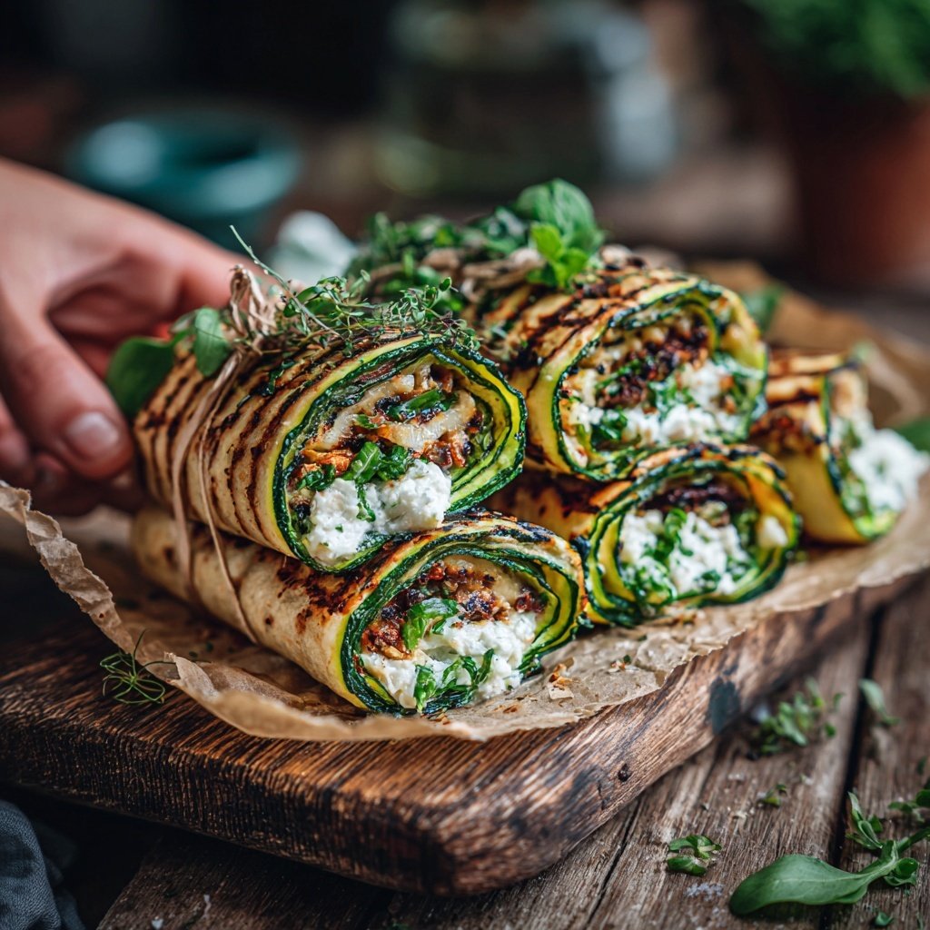 Wraps mit gegrillter Zucchini
