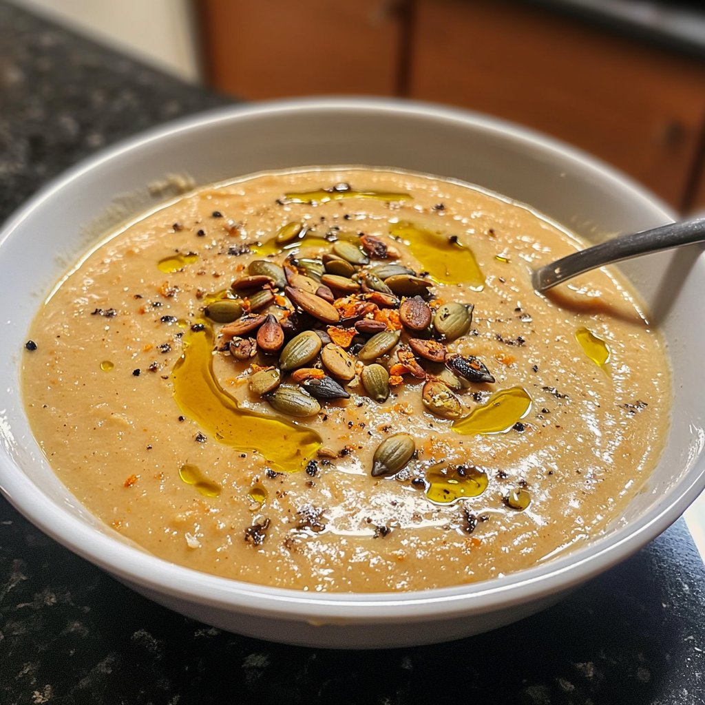 Kürbissuppe mit Knoblauch