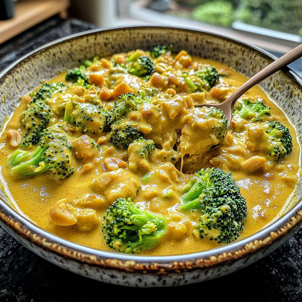 Curry mit Brokkoli und Erdnuss