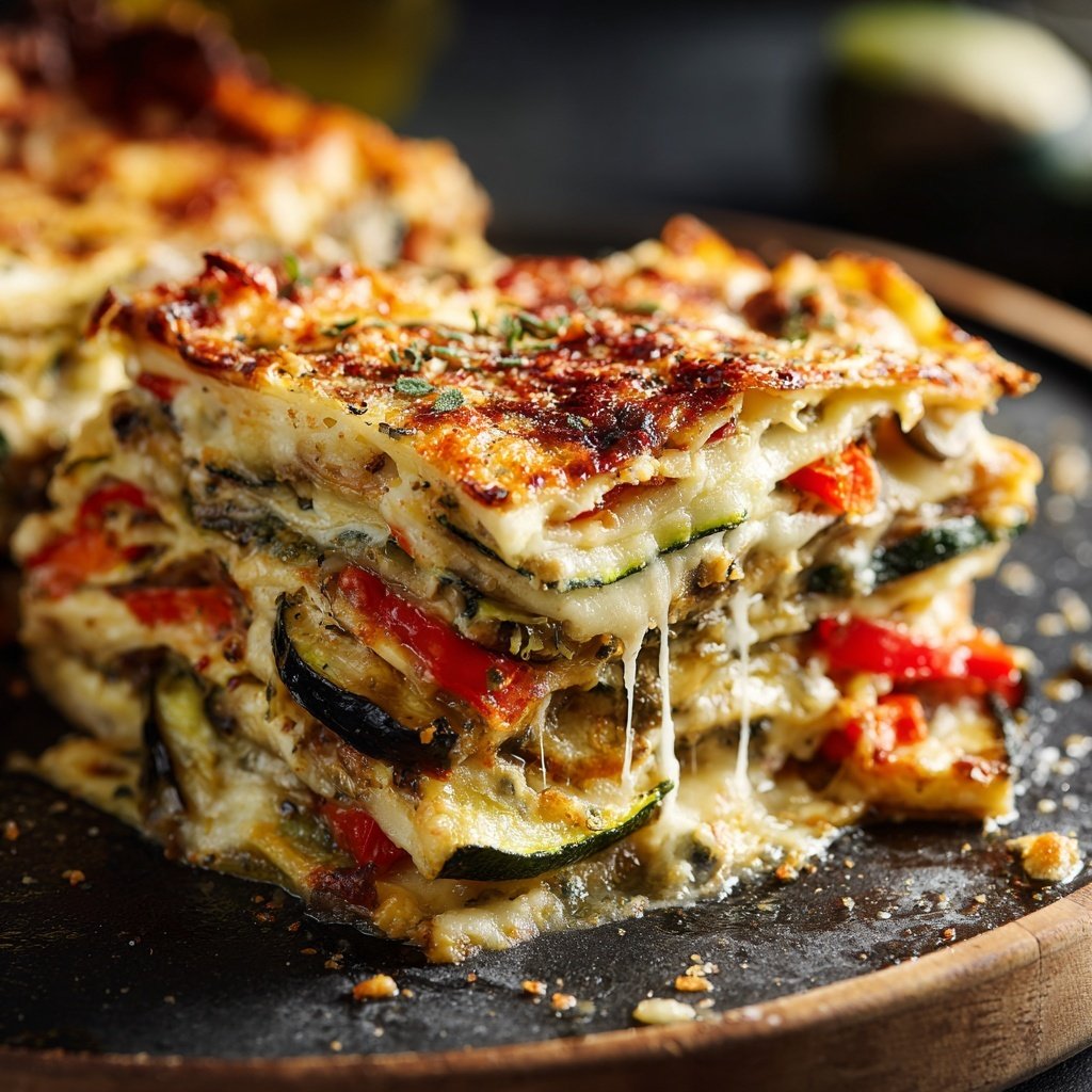 Vegetarische Lasagne mit Gemüse