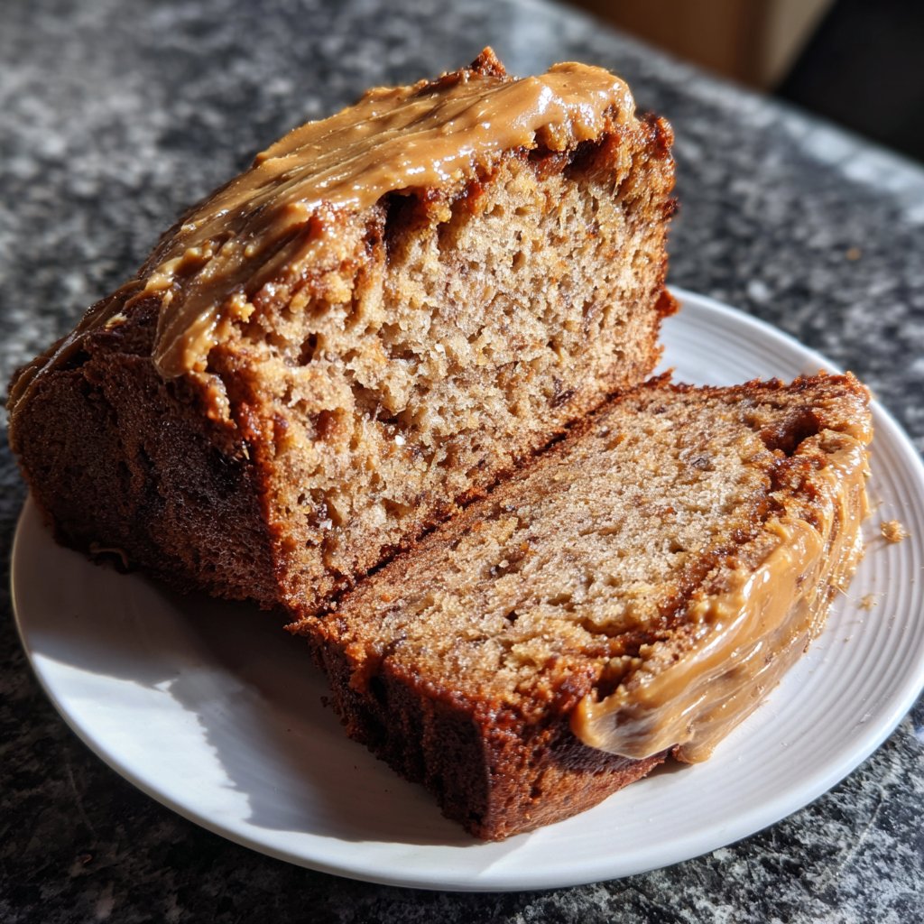 Bananenbrot mit Erdnussbutter