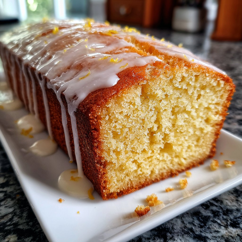 Zitronenkuchen mit Quarkglasur