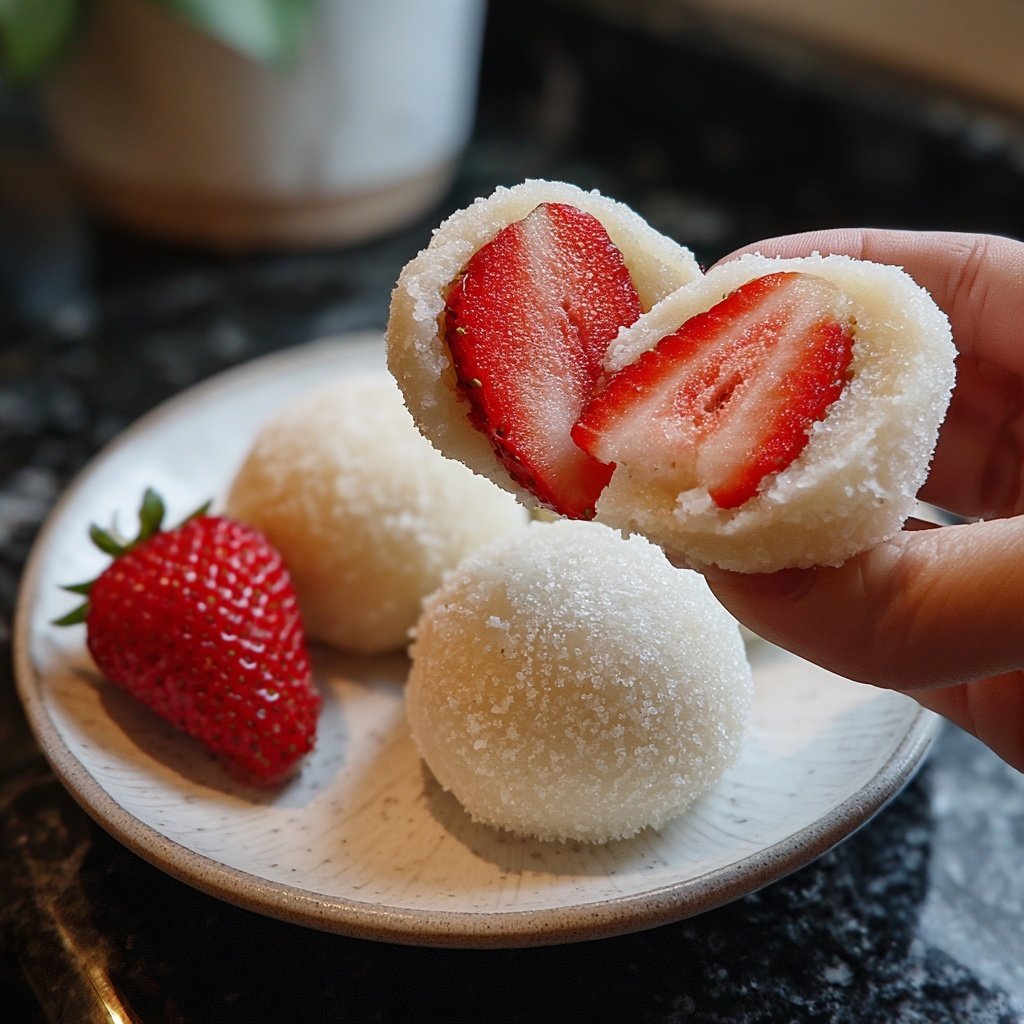 Erdbeer-Mochi