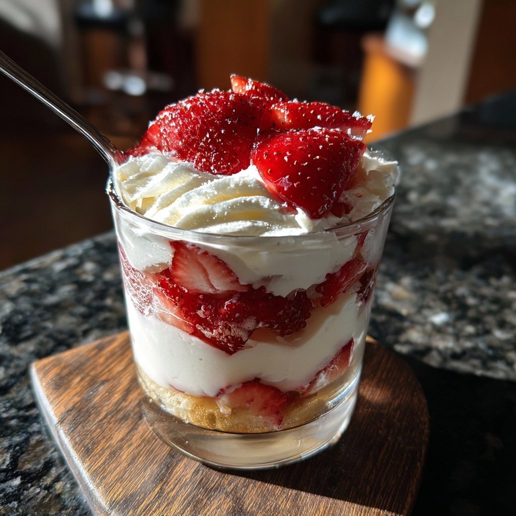 Erdbeer Schichtkuchen Im Glas