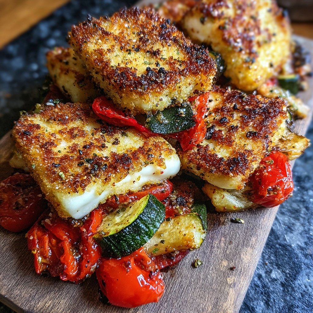 Gegrillter Halloumi Mit Gemüse