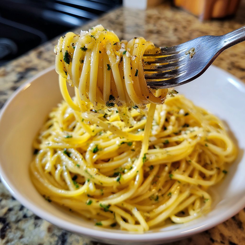 Spaghetti mit Knoblauch und Olivenöl